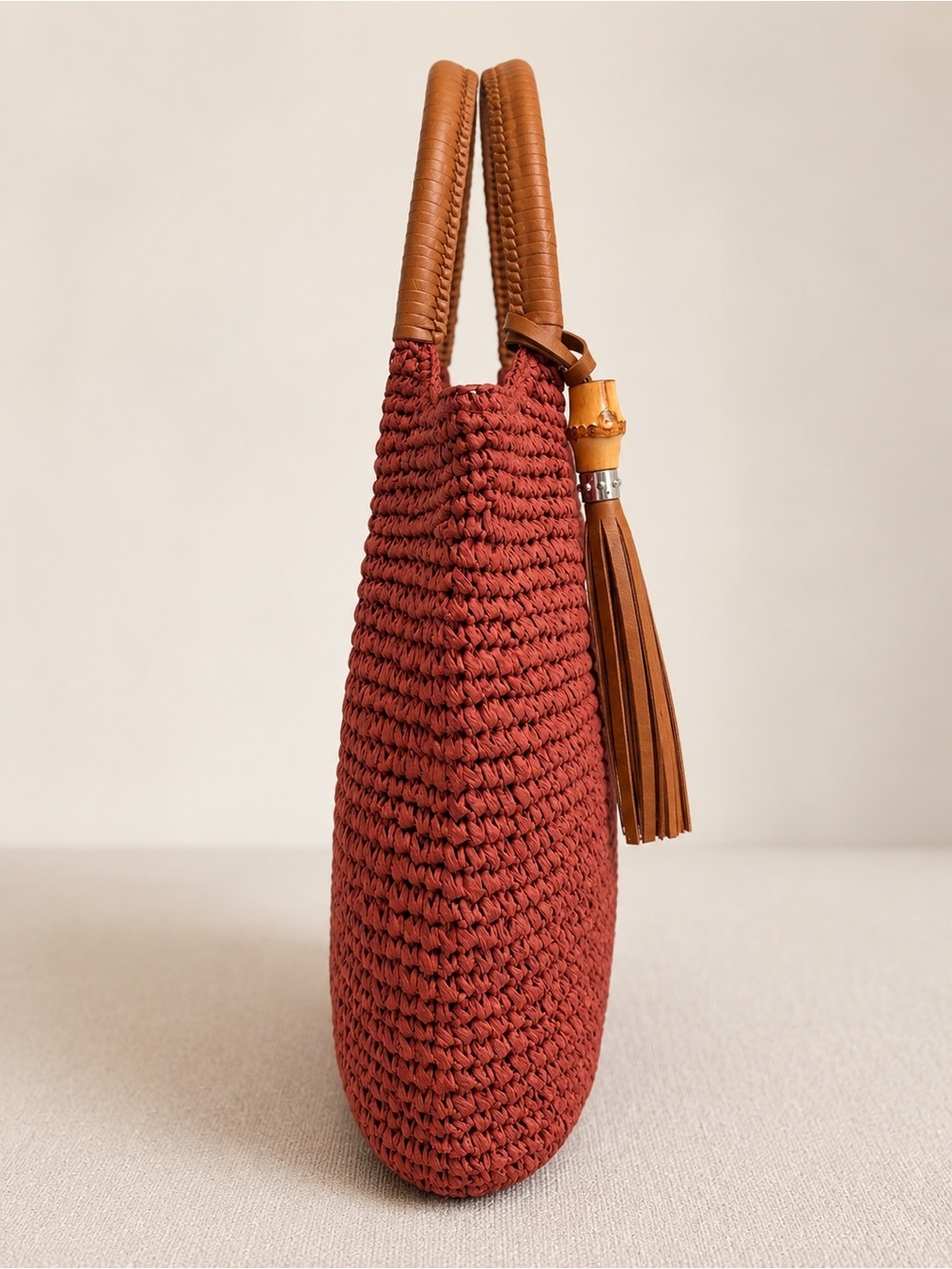 Tommy Bahama | Brick Red Woven Hobo Style Coastal Summer - Picture 9 of 9